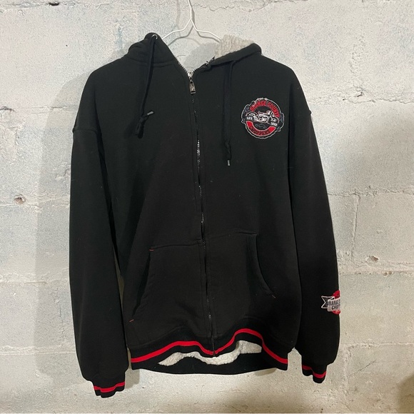 Orange county choppers men’s insulated hoodie size Large black red white - Picture 1 of 4